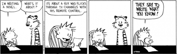 calvin and hobbes writing a novel