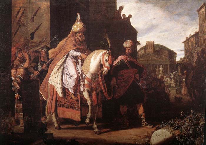 Esther 6 Haman Leads Mordecai Through the Streets of Susa