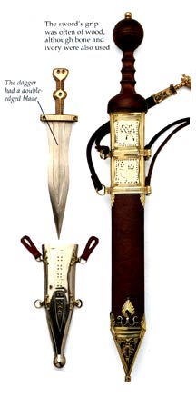 Roman soldier swords