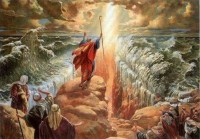 Baptized into Moses in cloud and sea