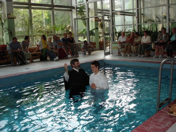 baptized in pool