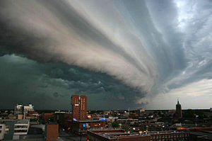 Rolling thunder cloud