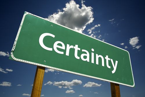 certainty