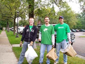 be the church pick up trash