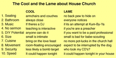 house church is cool. House church is lame.