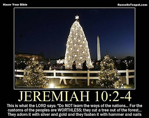 Christmas Tree idols Jeremiah 10