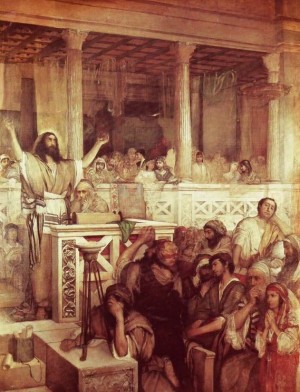 Jesus teaching Luke 4