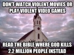 The Bible is More Violent than Video Games
