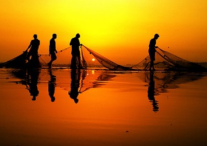 washing their nets in Luke 5