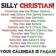 pagan christian calendar