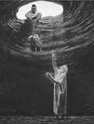 Prophet Jeremiah in a pit