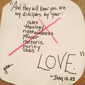 they will know you are christians by your love