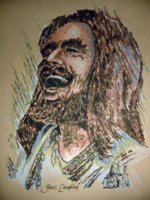 Jesus laughing