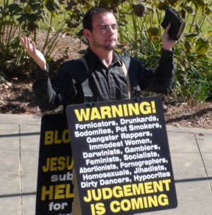 sandwich board Christian laws