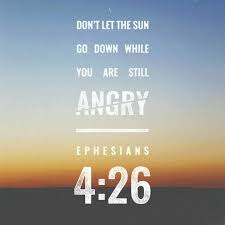 do not let the sun go down on your anger