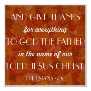 Ephesians 5:20 give thanks