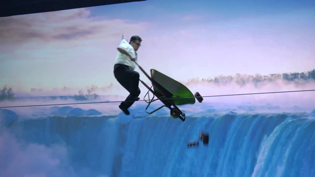 Is faith like getting in a wheelbarrow to be pushed across Niagara Falls?
