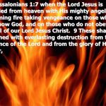 What does 2 Thessalonians 1:8-9 teach about hell?